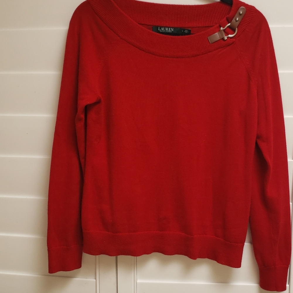 Ralph Lauren Red Sweater Size L